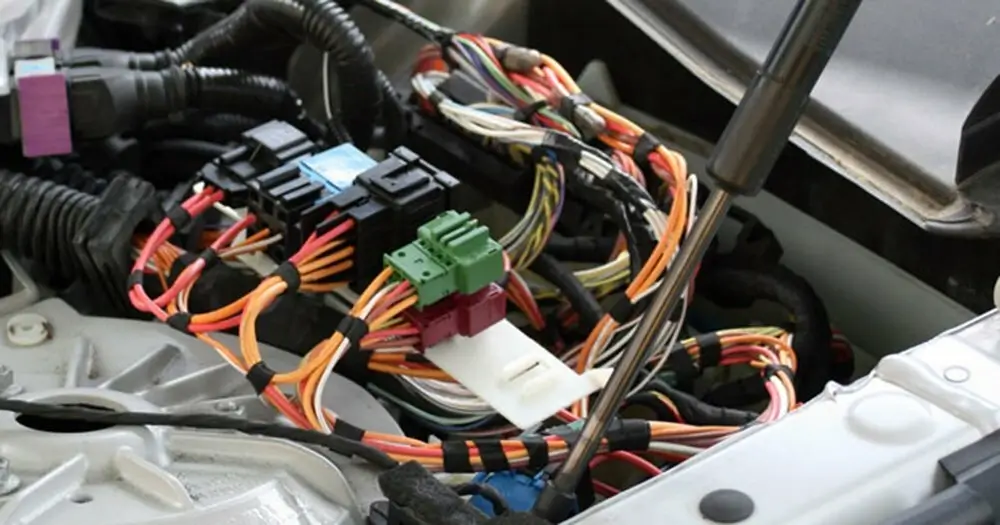 Neatly organized wiring